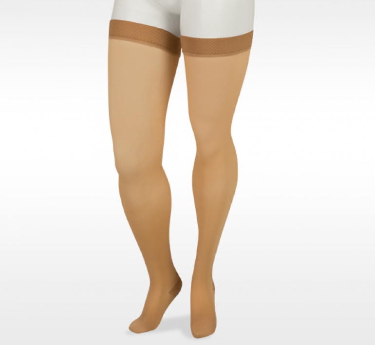 Thigh High Compression Soft Stockings - Nude