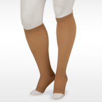 Image of Open Toed Compression Soft Stockings - Nude